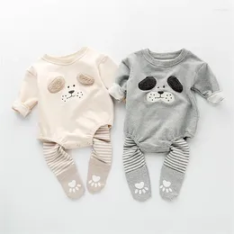 Vêtements Ensembles nés Baby Baber Baber Autummn Winter Boy Girl Cartoon O Colon Coton chaud Coton Anifant Enfant Enfant Anime Mignon Cilot confortable