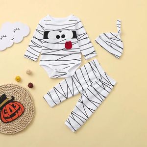 Vêtements ensembles nés enfants bébé garçons fille halloween dessin animé pantalon robeper chapeau