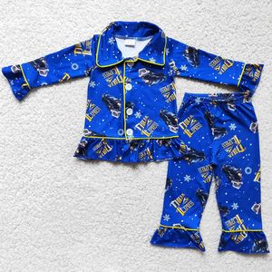 Kledingsets Boutique Baby Meisjes Pyjama Set Kerst Nachtkleding Schattige Kinderen Broer Pyjama Mode Meisjes Nachtjapon Groothandel 231122