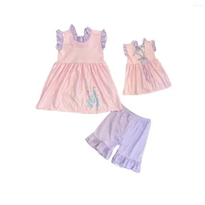 Ensembles de vêtements Boutique enfants château Outftis garçons filles ensemble de shorts été enfant vêtements tenue pour bébé correspond à bébé barboteuses