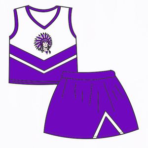 Kledingsets Boutique Girl Cheerleading uniform korte rokset aanpassen Milk Silk Girls cheerleading uniform outftis 230812