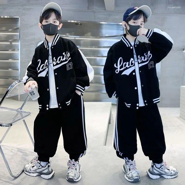 Ensembles de vêtements Garçons Automne Printemps Mode Coton Baseball Sports Costumes Adolescents Enfants Tendance Style Coréen Tenues Survêtements Vêtements Pour Enfants