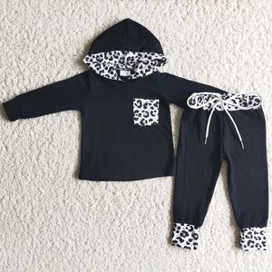 Ensemble de vêtements Boys Boutque Hoodies Tenues de léopard Bag Baby Boy Clothes Pantal