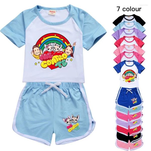 Sets de ropa para niños dibujos animados de caricatura de manga corta pantalones cortos de manga corta 2pcs niños ropa deportivo