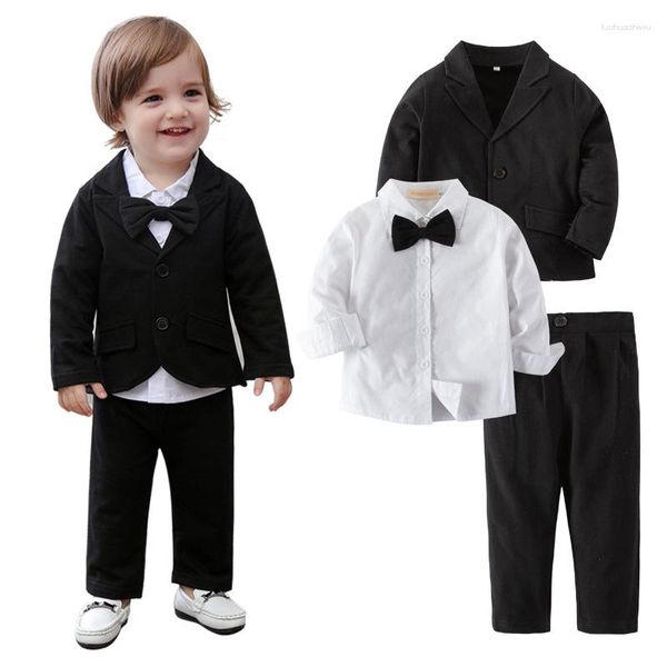 Ensembles de vêtements vêtements pour garçons costume pour hommes pour enfants à manches longues trois pièces