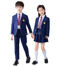 Kleding Sets Jongens Meisjes School Uniformen Kleuterschool Britse Stijl Pak Kinderen Studenten Kleding Set Kinderen Piano Prestaties Party Kostuum 230612