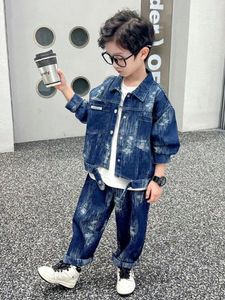 Ensembles de vêtements Set Set Printemps et Automne Jeans Handsome Fashion Trendy Two Piece Baby Boy Boy Boys Clothes Group of Pant