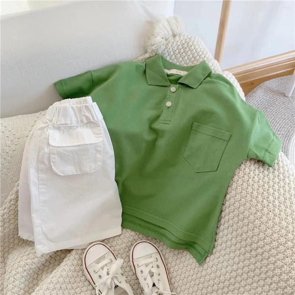 Conjuntos de ropa para niños, conjunto de verano 2023, camiseta de manga corta de algodón para bebés, pantalones cortos, pantalones cortos de 2 piezas para niños