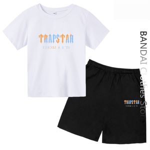 Conjuntos de ropa Marca TRAPSTAR Camiseta Ropa para niños Conjuntos de chándal para niños Harajuku Tops Tee Divertido Hip Hop Color T ShirtBeach Casual Shorts Set 230606