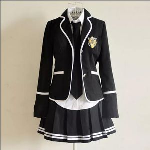 Conjuntos de ropa Conjunto de uniforme de estudiante de primavera y otoño británico Marinero japonés Falda de uniforme JK Rendimiento de niños y niñas de escuela secundaria coreana 230612