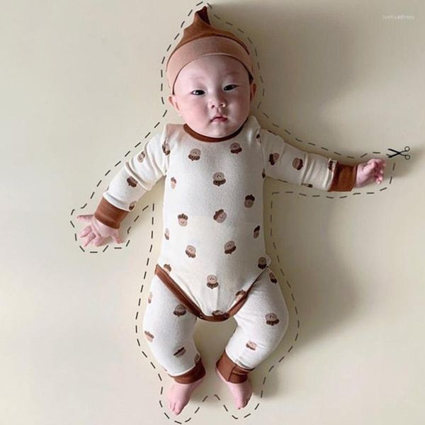 Ensembles de vêtements dessin animé noisette impression bébé garçons pantalons ensemble enfant en bas âge garçon tenues pour fille pyjamas enfants costume enfants