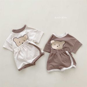 Conjuntos de ropa de dibujos animados Lovely Baby Casual Outfits Toddler Costume Baby Boy Conjuntos de ropa de dos piezas para niños Camisetas Shorts Ropa de ocio Ropa Z0321