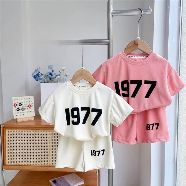 Vêtements Enfant enfant Summer Teen Girls Tshirt short 2pcs Fashion Imprimé Suit Babies Babies 2024 Sports décontractés simples