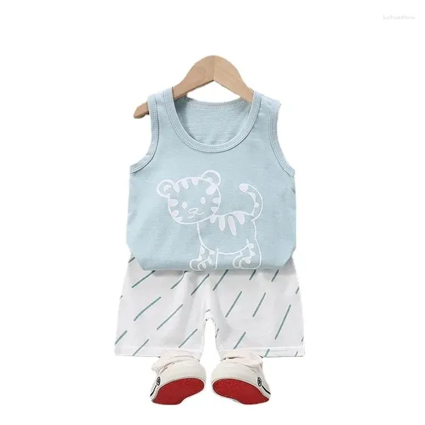 Vêtements Enfants Enfants 0-4 ans T-shirt Summer Infant Boys and Girls Baby Cotton Set Sous-Inless Vêtements Toddler Girl
