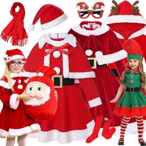 Kledingsets Kinderen Kerstkleding Kinderen Kerstman Baby Kerstmis Cosplay Kostuum Meisjes Prinses Jurk Jaar Feestkleding