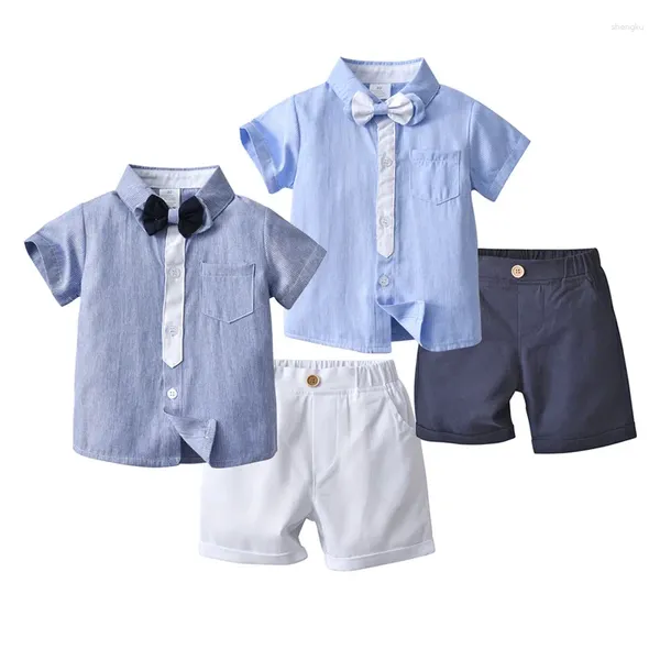 Vêtements ensembles enfants Vêtements costumes formels pour enfants Boy T-shirts Fashion Short Set Boutique Luxury Boys Summer