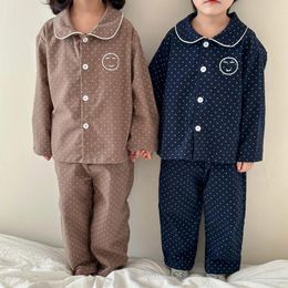 Vêtements Enfants Enfants Enfants Pajamas Set Girls Cotton 2024 Printemps et Automne Boys à manches longues Casual Home Wear