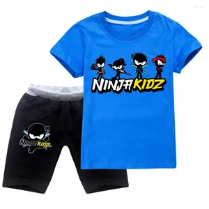 Ensemble de vêtements pour enfants tenues SUIT SUITS KIDS NINJA KIDZ Shorts Short à manches Sweatshirt Tee Sweatshirt For Toddler Boys Girls Tracks Carth