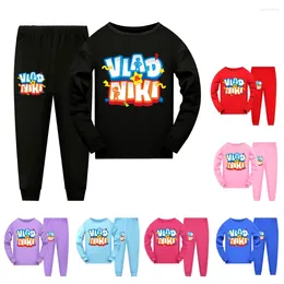 Conjuntos de ropa para niños Pajamas niños Vlad y pantalones de ropa Niki Juego de ropa de dormir de dibujos animados para niñas para niñas