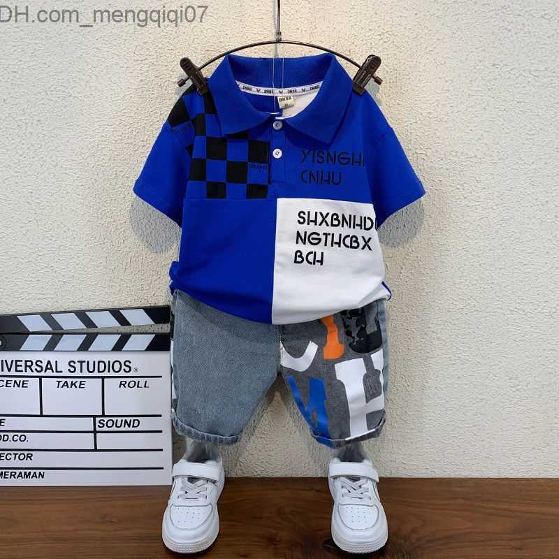 Clothing Sets Children's clothing set for boys and girls Short sleeved polo shirt+pants Children's 2PCS set cotton 2023 summer baby clothing Z230717