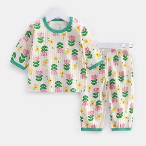 Kleding Sets Kinderen Pyjama 2023 Zomer Kleding met airconditioning voor Meisjes Jongens Nachtkleding Baby Ondergoed Pak Peuter Pijama 1 10T 230627