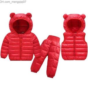 Kleding Sets kinderen winter baby jas meisjes jongens kleding pak warm kunstmatige donsjack kinderen sneeuw jas Z230717