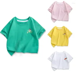 Vêtements Fents Enfants Top Baby Barçons Garçons Girls Vêtements 2 à 8 ans T-shirts multicolores pour Summer Kid Cotton Colaire courte