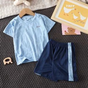 Vêtements Ensembles pour enfants Été Séchage rapide Ventilation Net 2 T-shirts + pantalon Sportswear 18m-1 ans Boys and Girls Vêtements de mode Pyjamas Vêtements WX