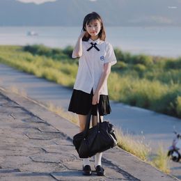 Conjuntos de ropa para niñas chinas, ropa escolar, faldas, traje de marinero coreano, vestido blanco azul marino, uniforme de graduación de alta Seifuku, uniformes JK