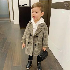 Kledingsets Kerstmis Babyjongen kleren Herfst Winter Gerichte Kraag Parka's Jas Warm katoenen gekated jasje Peuter Kinderen Outerwear