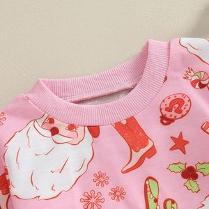 Kledingsets Kerst Baby Boy Outfit Brief Sweatshirt met lange mouwen Pullover Broek Peuter Herfst Winter 2-delige kleding