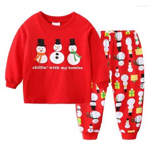 Kledingsets Kerstmiskinderen Herfst Winter Kids Home Deset jongensmeisjes Pyjama's Pakken Baby katoen kostuum