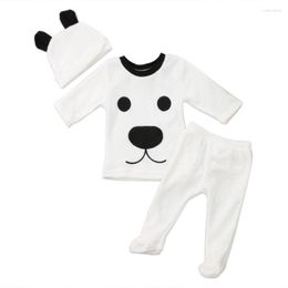 Conjuntos de ropa Citgeeborn Baby Girl Boy Tops de manga larga Conjunto de pantalones de oso Conjunto de ropa esponjosa de 3 piezas 0-24M