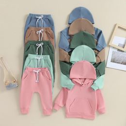 Vêtements Ensemble de vêtements Citgeespring Borning Born Garçons Pantalons Girls Set Casual Colomb Color Fit Ajustement et tenues de taille élastique