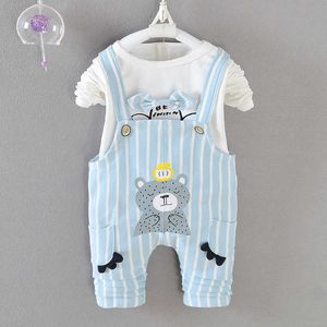 Kledingsets Kruiming Verkoop herfst Babymeisjes Kleding Set T -shirt overalls stukken Outfits Kinderen Spring slijtage kinderen jaren katoen