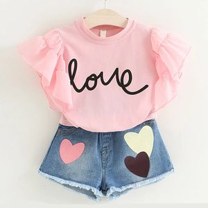 Ensembles de vêtements vêtements pour filles été enfant en bas âge 2 pièces tenues enfants survêtement costume enfants 230522