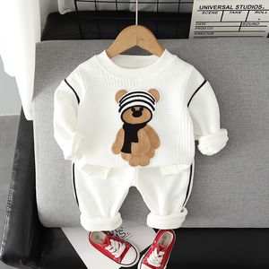 Ensembles de vêtements ensemble de vêtements pour tout-petit garçon décontracté à manches longues t-shirt enfant costume de printemps dessin animé bébé garçons tenue costume 1 2 3 4 5 ans 221130