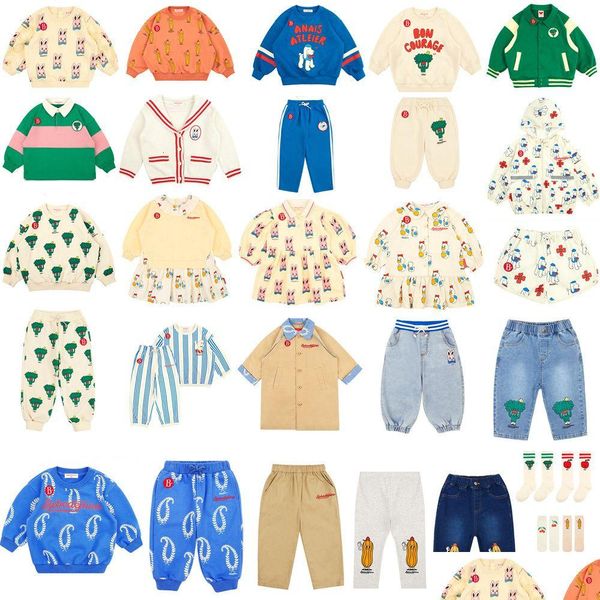 Ensembles de vêtements Ensembles de vêtements Bebe Marque 2023 Printemps Coréen Kid Garçons Sweat-shirt Enfants Coton Imprimé Casual Sweats À Capuche Plover Vêtements Gi Dh3Ji