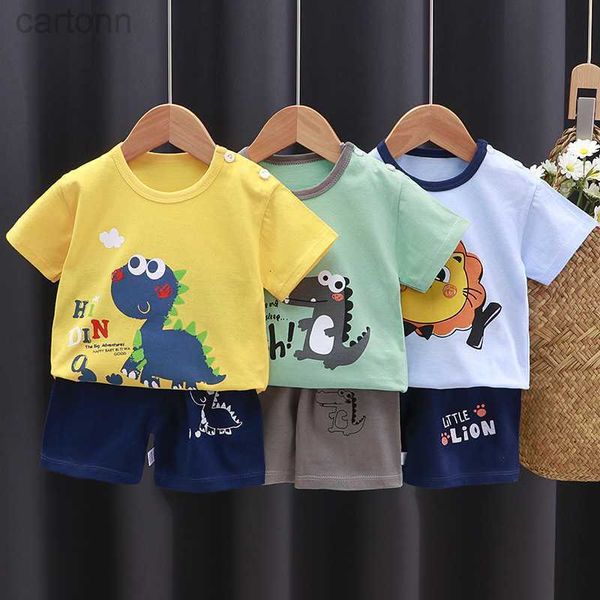 Ensembles de vêtements Ensembles de vêtements Vêtements d'été pour enfants Bébé garçon TShirtPant Enfants Dessin animé Costume à manches courtes Toddle Girl Outfit Set ldd240311