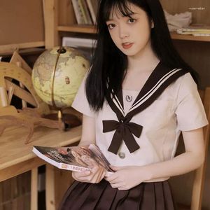 Ensembles de vêtements Cosplay Outfit Girl High School Uniforme Ensemble complet Femmes Japonais Anime Sailor Jupe plissée JK Uniformes Étudiant coréen Seifuku