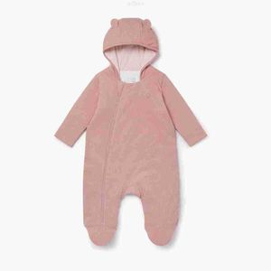 Kledingsets aangepaste ontwerp pasgeboren babykleding natuurlijke stof lange mouwen bamboe romper rits rits winter