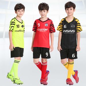 Kledingsets Custom Kids Football Uniform Youth Boy Blank Football Practice Jerseys Hoge kwaliteit voetbaluniform Jersey Set voor kinderen 230626