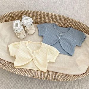 Kledingsets Schattige babymeisjeskleding Korea-stijl Geboren prinses Mouwloze mesh-bloemjurk Romper Katoenen vest Crop Top 2-delige zomerset