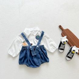 Ensembles de vêtements mignons Born Baby Denim Romper pour 0-3 ans