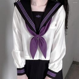 Kledingsets Leuke Japanse stijl uniform JK Student Sailor Sailor Suite Long Sleeveved Intermediate cosplay-vriendelijk kostuum