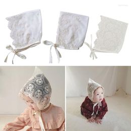 Ensembles de vêtements mignon dentelle né bébé chapeau accessoires de photographie fleur accessoires d'été fille soleil respirant coton casquette pour bébé