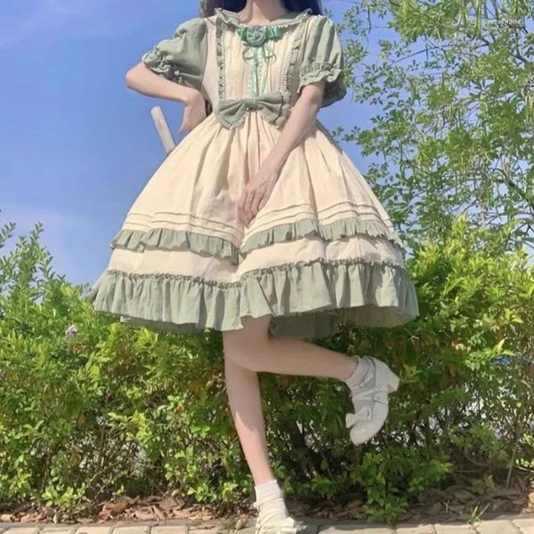 Conjuntos de ropa Lindo vestido de operación de lolita para mujeres Munas cortas japonesas Harajuku Vestidos Gothic Cosplay