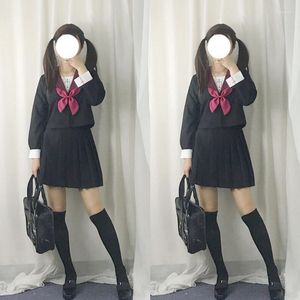 Ensembles de vêtements DARK BLACK CROSS JK Uniform Cosplay Japanese School Girl Navy Sailor Yankee JKL