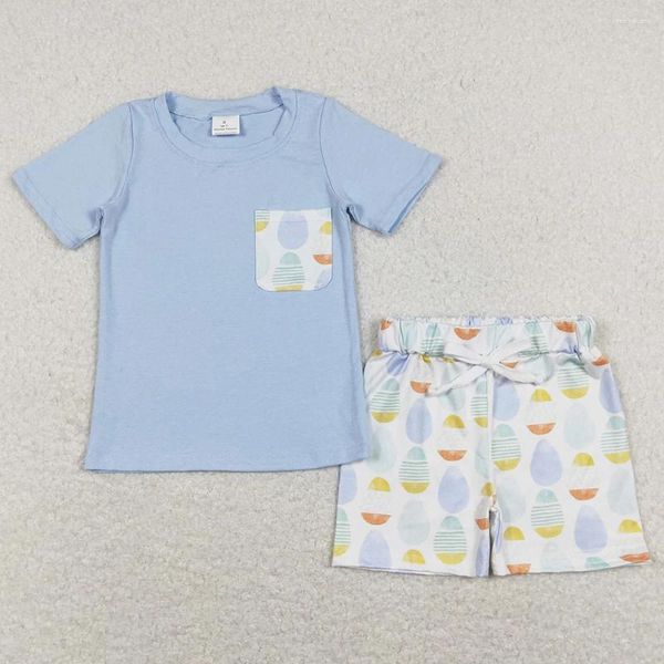 Ensembles de vêtements Design Baby Boys Vêtements Pâques Egg mignon Kids Shorts printemps d'été Boutique pour tout-petits