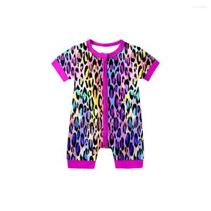 Kleding Sets Ontwerp Baby Jumpsuit Type Rits Geboren Kruippakje Luipaardprint En Koe Boutique Groothandel